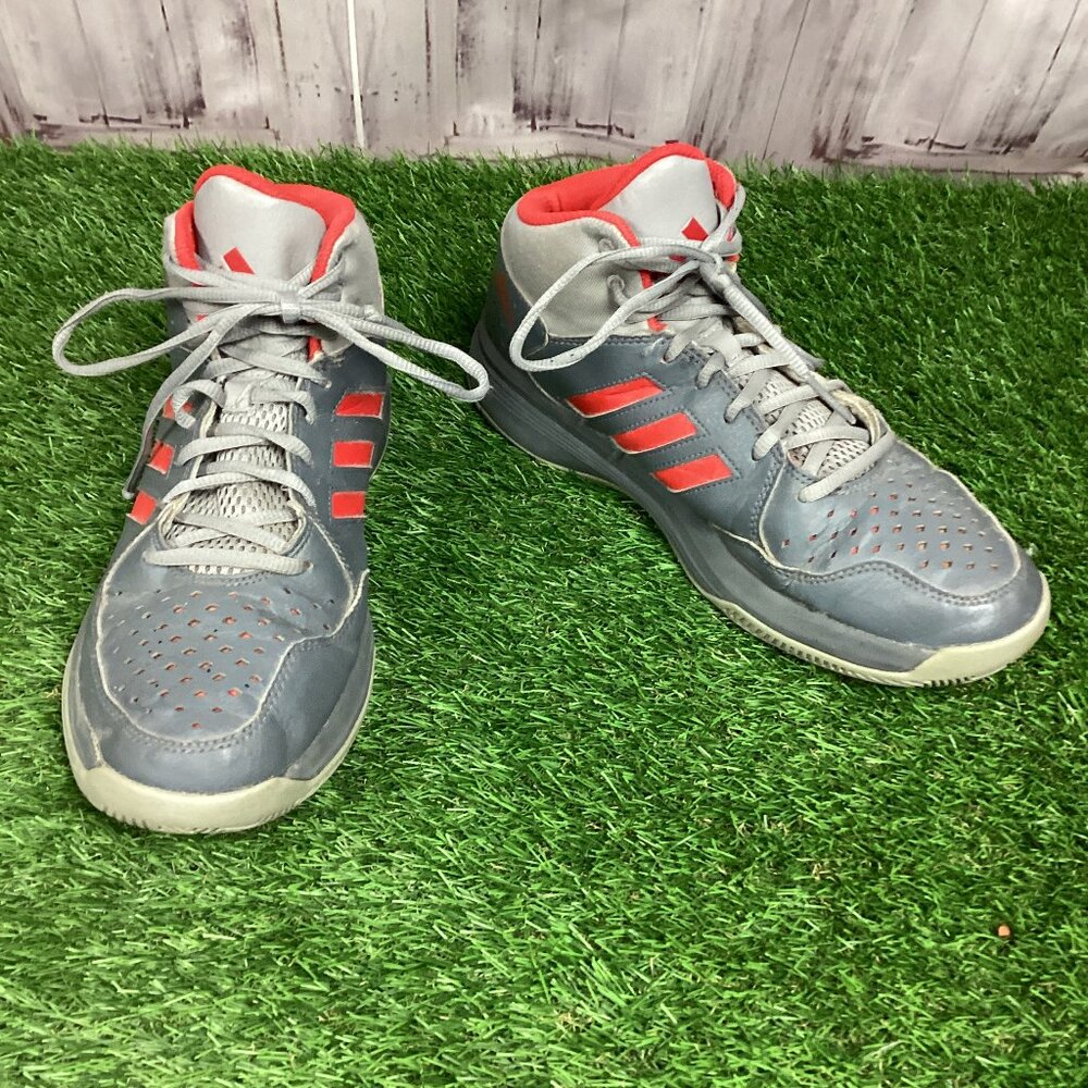Adidas Curt Fury Gray Red Sneakers High Top 9.5